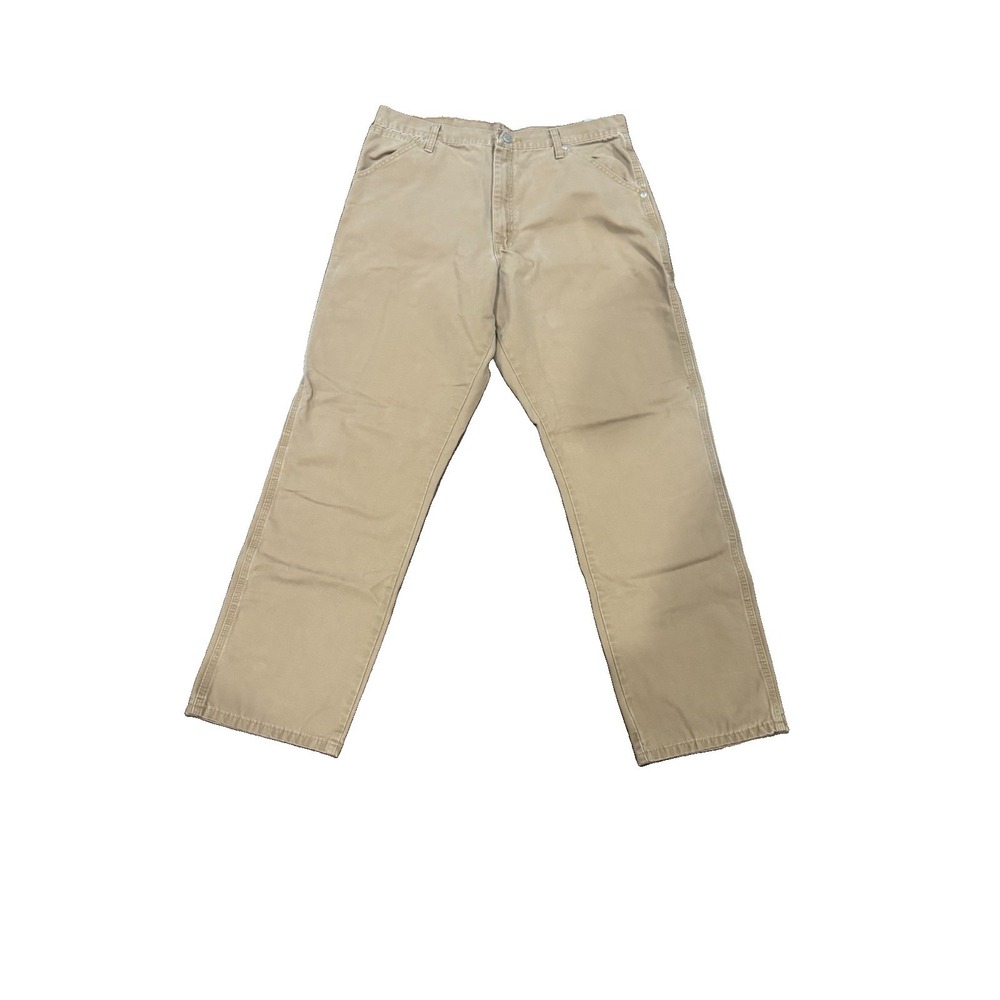 Wrangler Authentic Issue Carpenter Pants Mens 36x32 Tan Khaki Workwear Utility